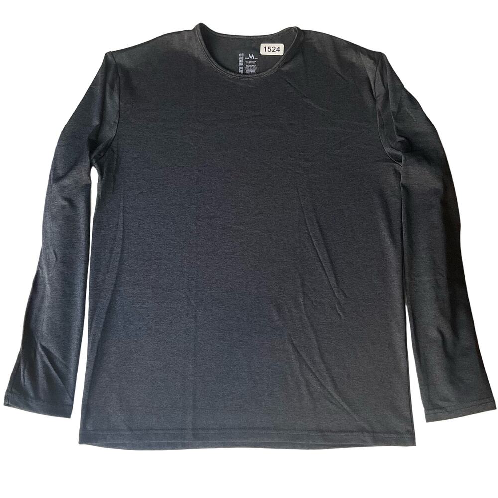 Blue Star Men’s Long Sleeve T-shirt size M, Solid Gray